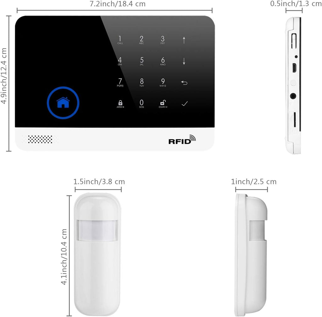 Wireless DIY Burglar Alarm 18 Piece Kit with GSM and WiFi App Control G279