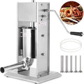 VEVOR Manual sausage Stuffer Maker 7L Capacity Two Speed Vertical Meat Filler Stainless Steel with 5 Stuffing Nozzles, Commercia