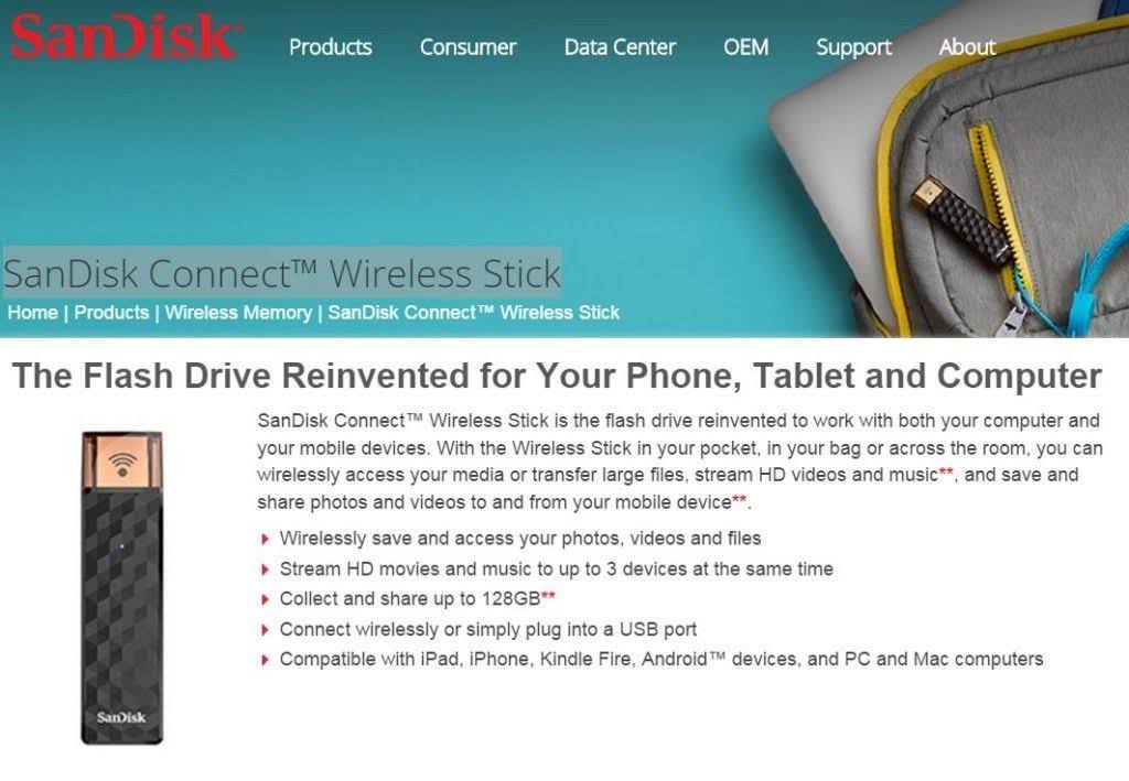 Wireless Stick Network Drive Z5220