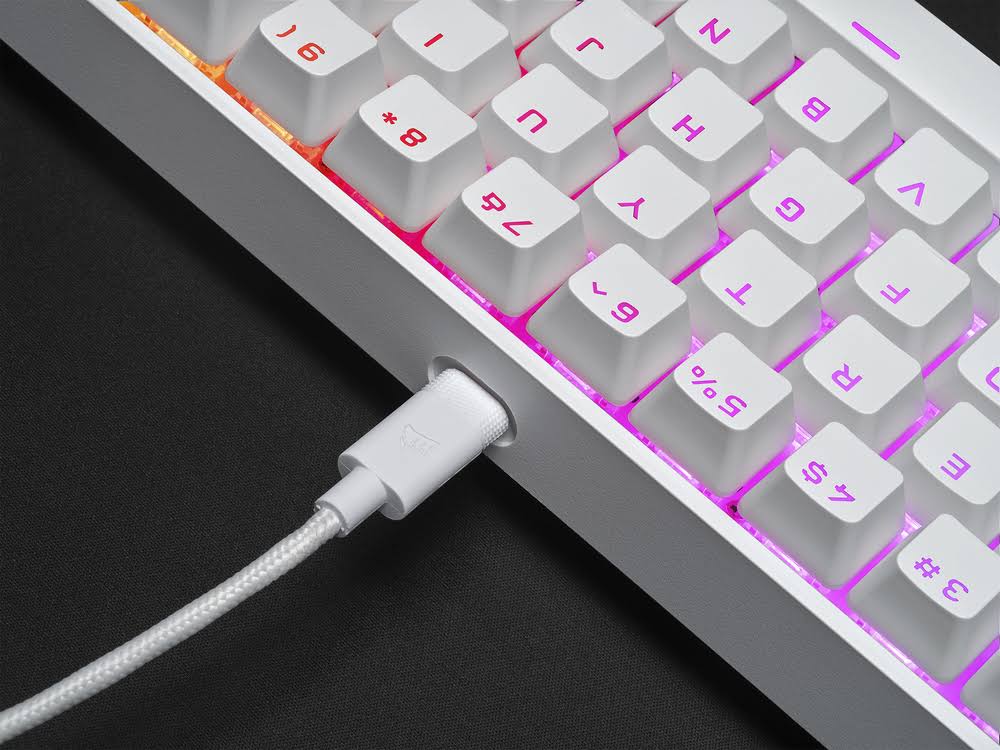 60% Mechanical Gaming Keyboard - Cherry MX Speed - White T148443