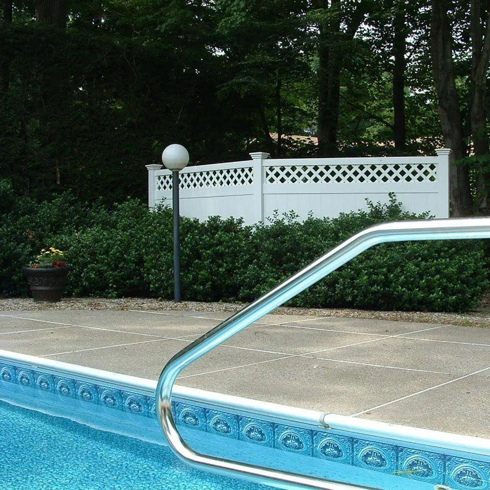Vinyl Privacy Fence Panel Kit 6ft H x 8ft W White Y285