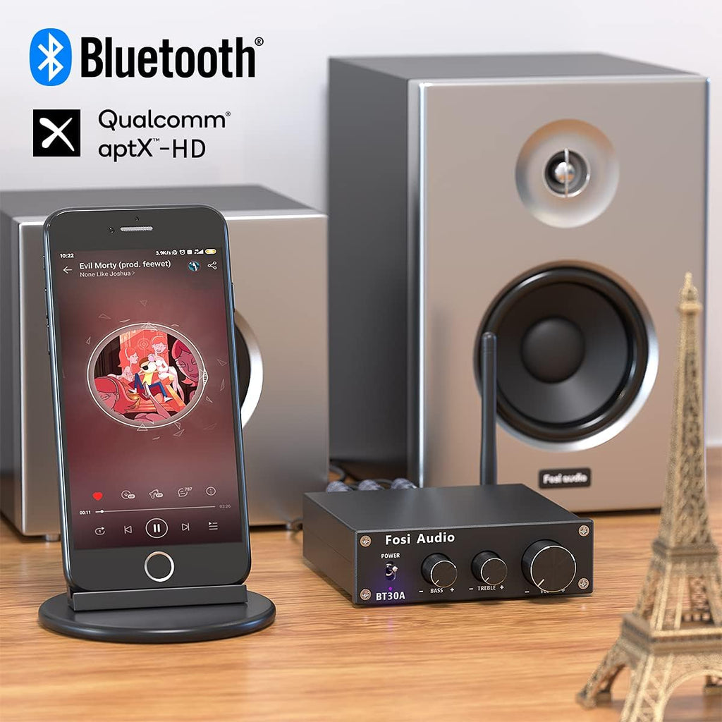 Bluetooth 5.0 Stereo Amplifier 2.1 Channel Mini Hi-Fi Digital Amp for Home Speakers K730755