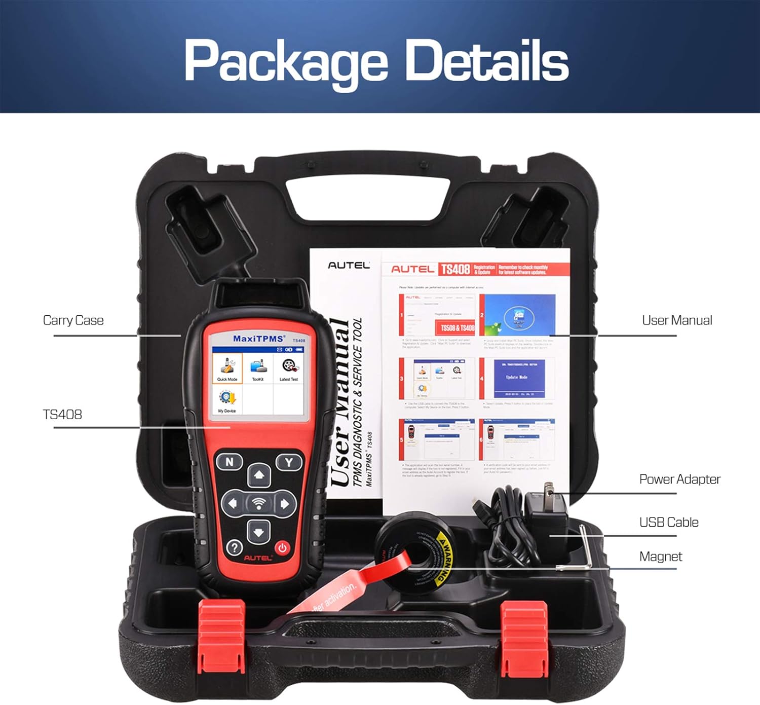 TPMS Relearn Tool with Sensor Activation and Key Fob Testing F910