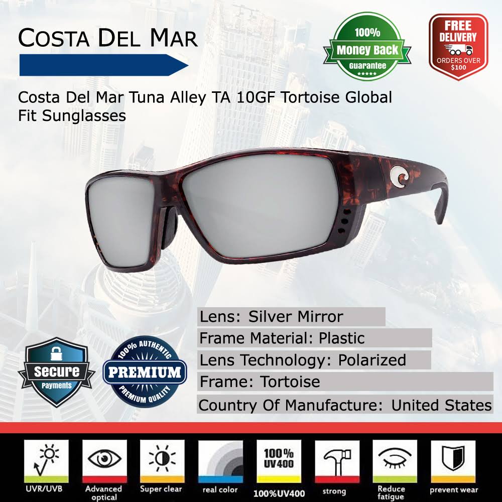Tortoise Global Fit Sunglasses with Silver Lens H280693