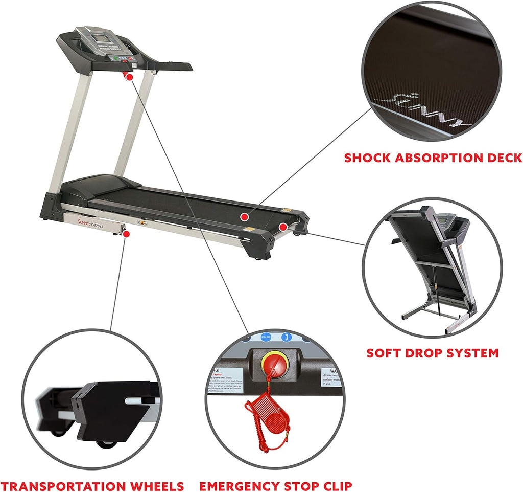 Smart Treadmill with Auto Incline, Bluetooth and Pulse Monitor E3677