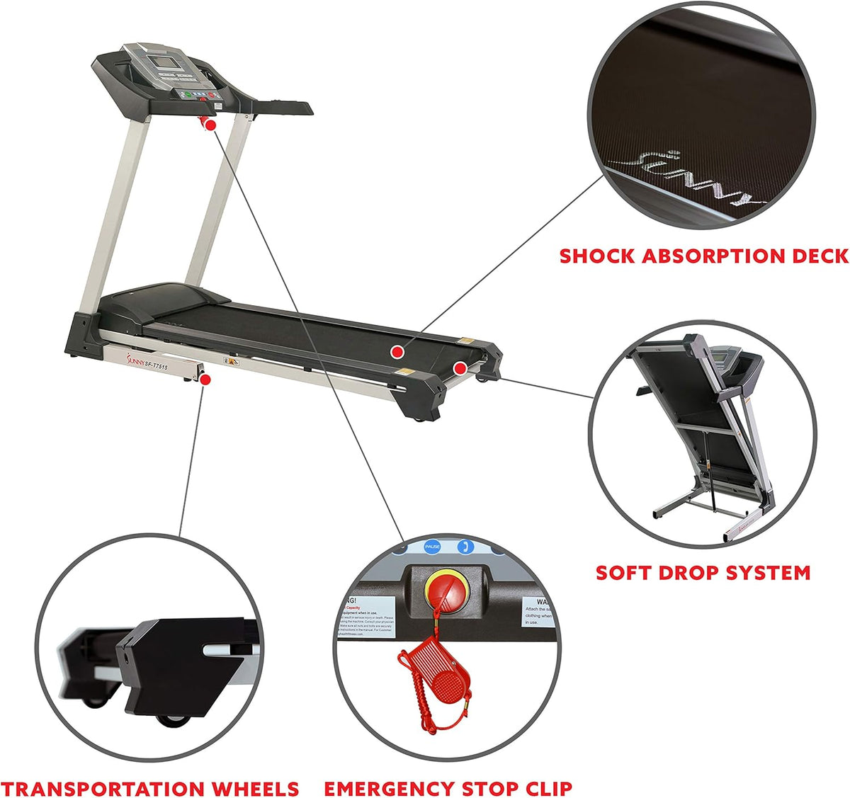Smart Treadmill with Auto Incline, Bluetooth and Pulse Monitor E3677