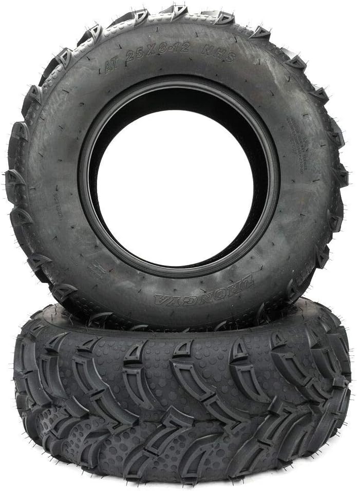 Set of 4 All Terrain ATV UTV Tires 25x8-12 Front & 25x10-12 Rear 6PR Mud I2807