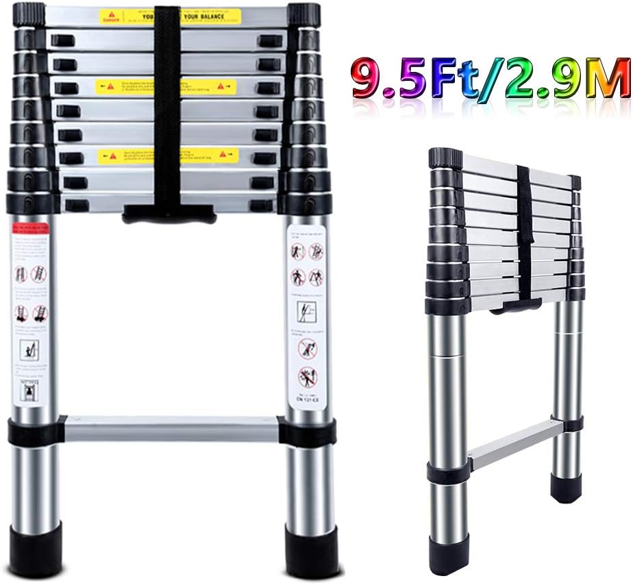 Telescoping Ladder 10.5FT Aluminum Multi Extension Portable Lightweight Folding V1033
