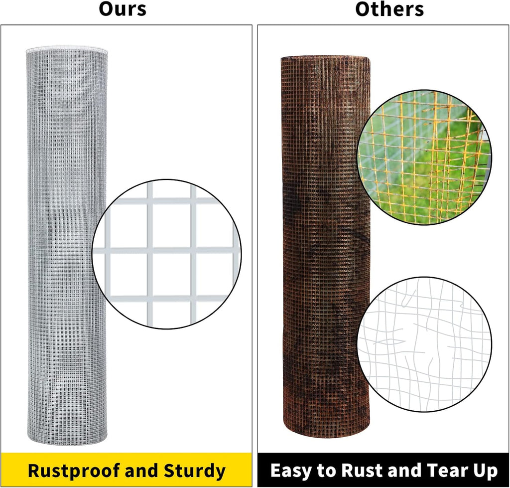 Galvanized Wire Mesh 48in x 100ft 19 Gauge for Poultry Coop Fencing P172