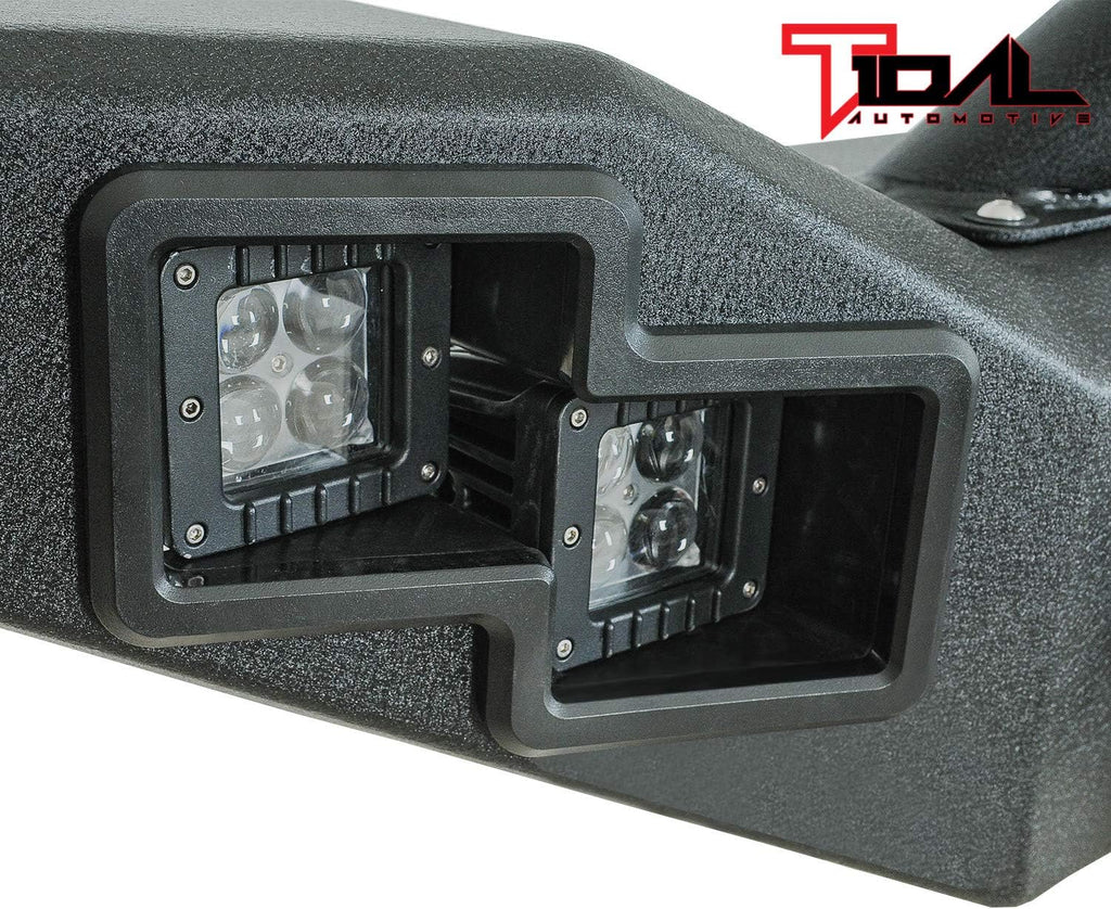 Front Bumper Full Width with LED Light Bar and Winch Plate for Gladiator JT F770
