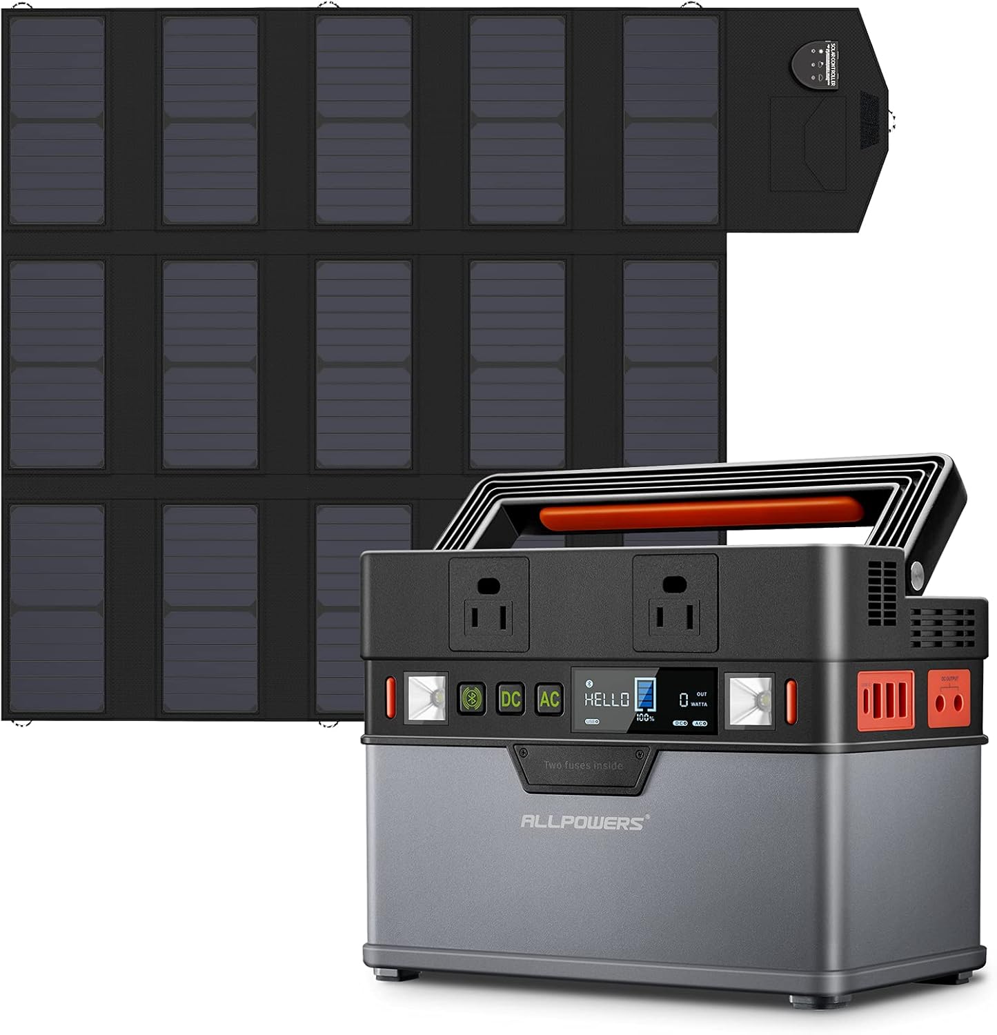 Portable Power Station 500W Solar Generator 606Wh Backup Battery for Camping G48092