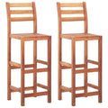 vidaXL Bar Stools 2 Pcs Solid Acacia Wood
