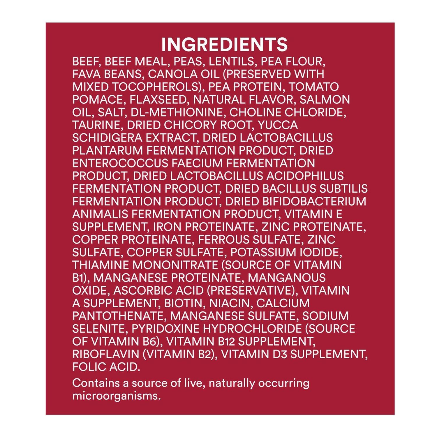 Grain Free Beef & Pea Recipe Small Breed Adult Dry Dog Food L80433
