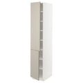 IKEA - SEKTION High Cabinet with shelves/2 Doors, white/Stensund Beige, 15x24x80 39407602