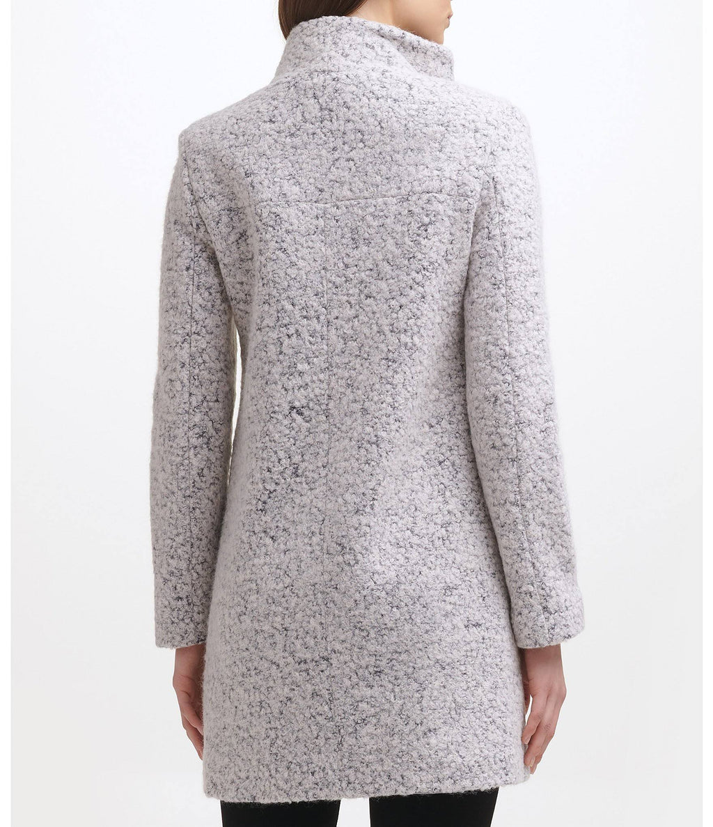 Asymmetrical Boucle Walker Coat Z157