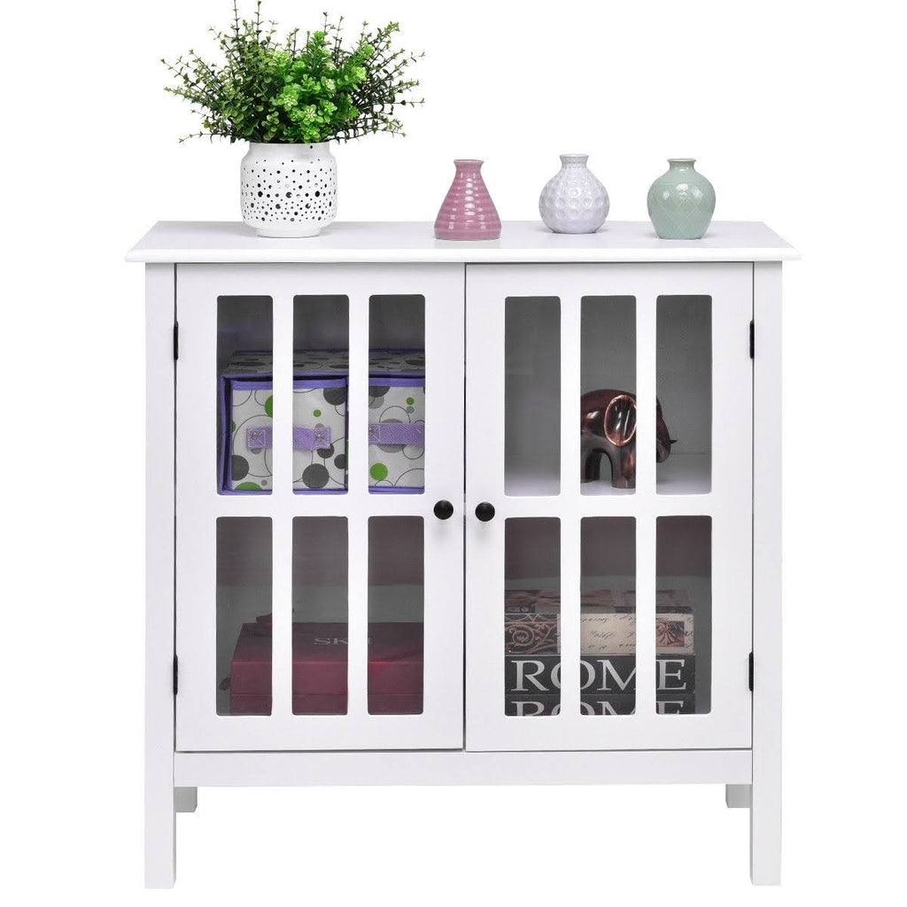 Glass Door Sideboard Console Storage Cabinet Z889