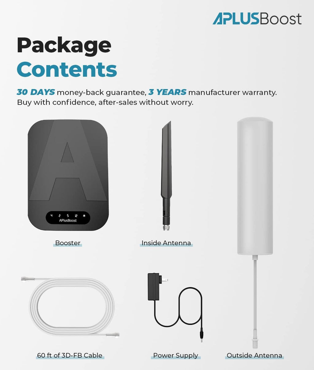 Cell Phone Signal Booster for 5G & 4G LTE, Home and Office Coverage Up to 1500 Sq Ft C49550