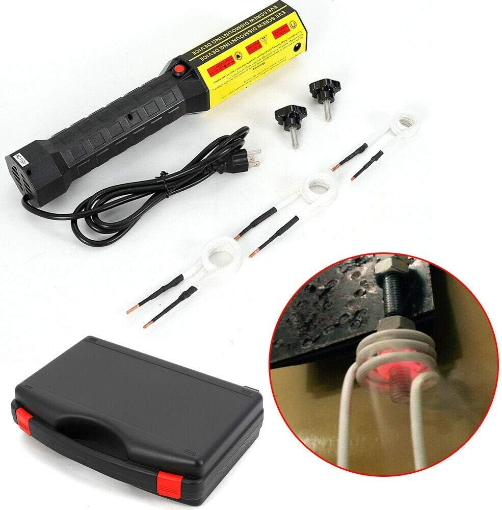 Magnetic Induction Heater Kit 110V with 3 Coils for Automotive Bolt Removal N754008