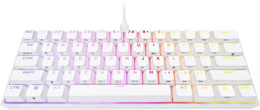 60% Mechanical Gaming Keyboard - Cherry MX Speed - White T148443
