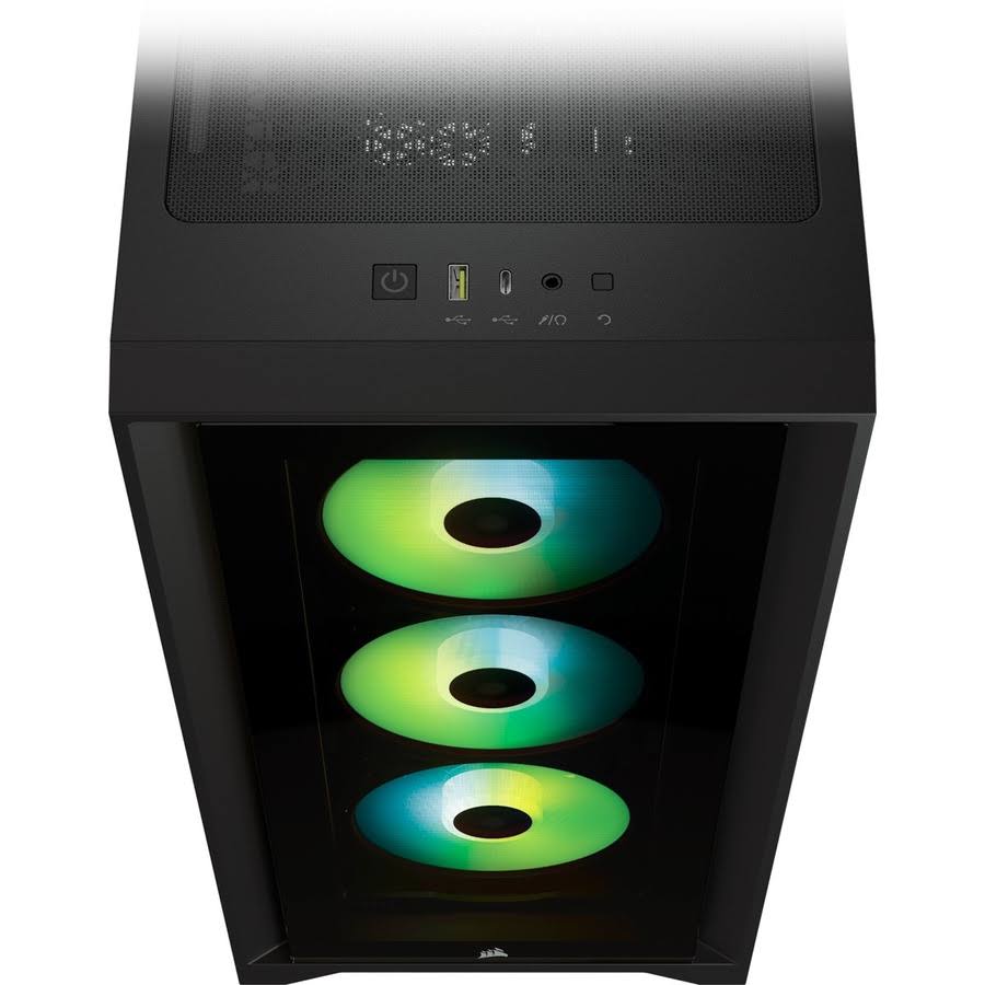 Mid-Tower ATX PC Case with Tempered Glass - Black Y38420