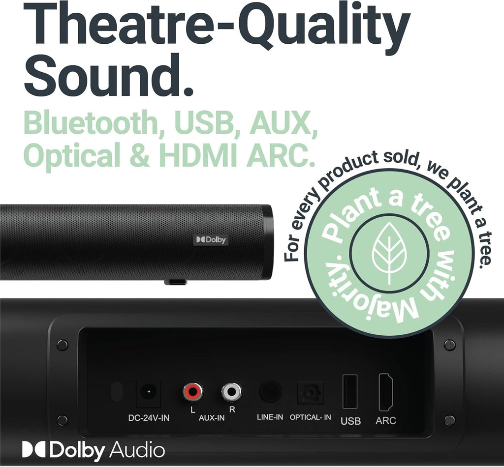 5.1 Dolby Audio Surround Sound System with Soundbar and Wireless Subwoofer K891