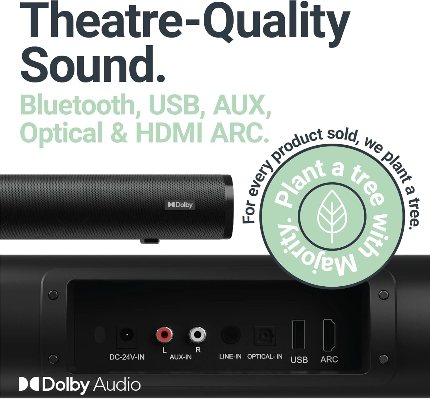 5.1 Dolby Audio Surround Sound System with Soundbar and Wireless Subwoofer K891