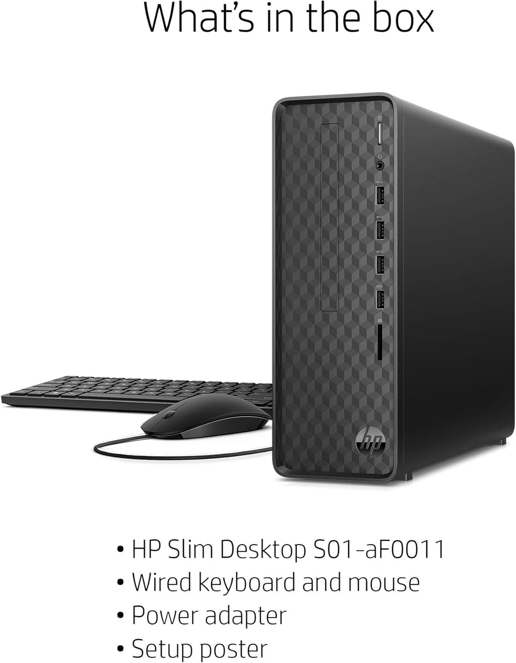 Slim Desktop, AMD Athlon Silver 3050U, 4GB RAM, 256GB SSD, Windows 10 Home Q318601