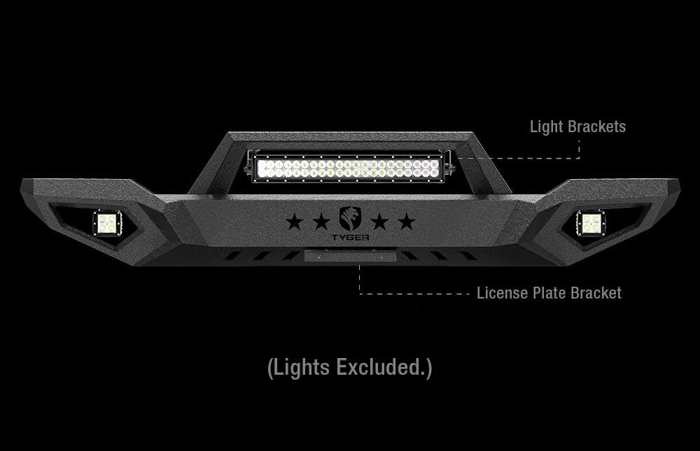 Front Bumper Kit Compatible with 2016-2018 Chevy Silverado 1500, Textured Black M1273