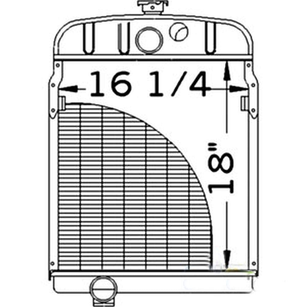 352628R91 Radiator Fits Case International Farmall H Super H Super W-4 W-4