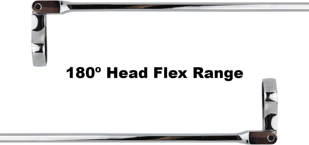 5 pc Extra Long Flex Head Ratcheting Wrench Set X37522