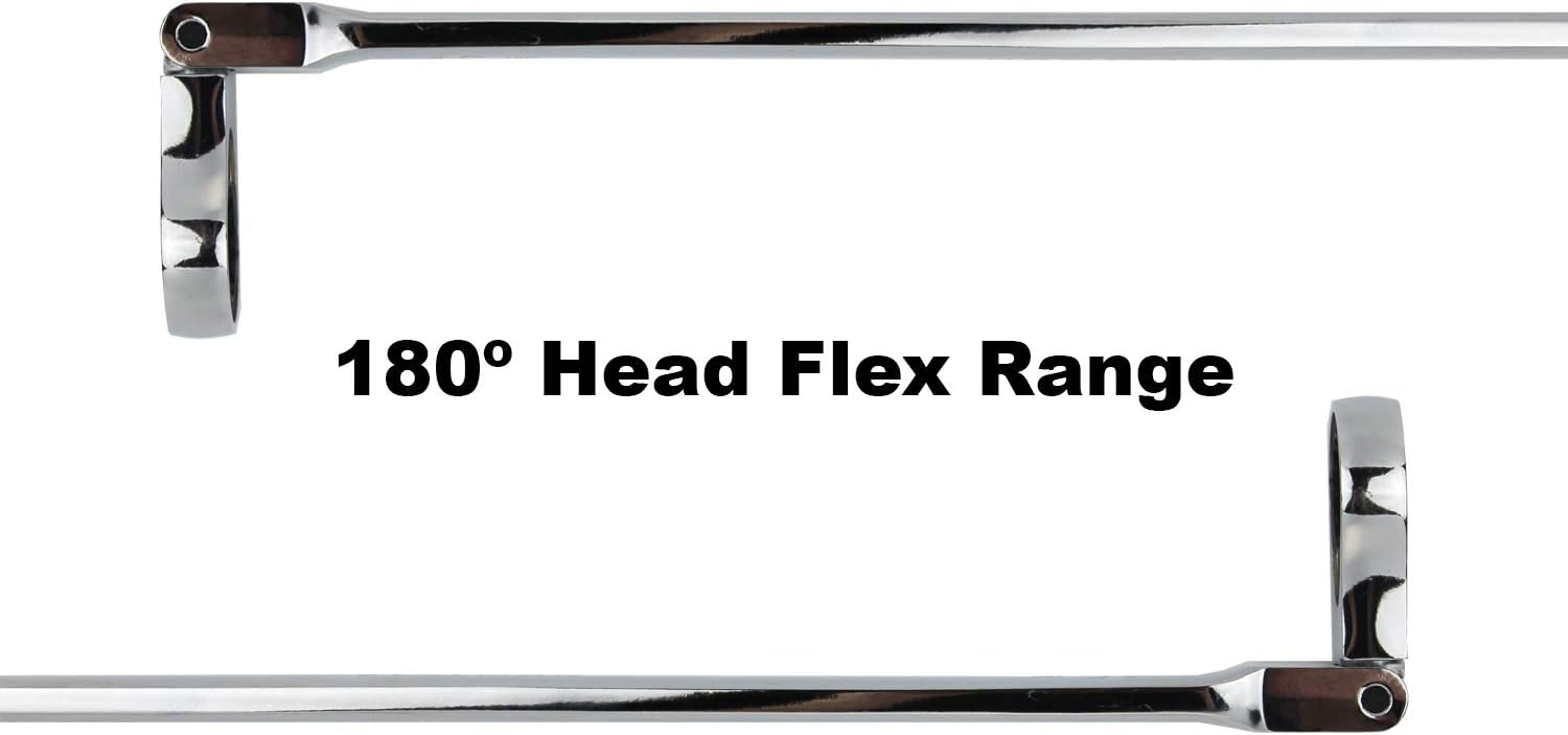5 pc Extra Long Flex Head Ratcheting Wrench Set X37522