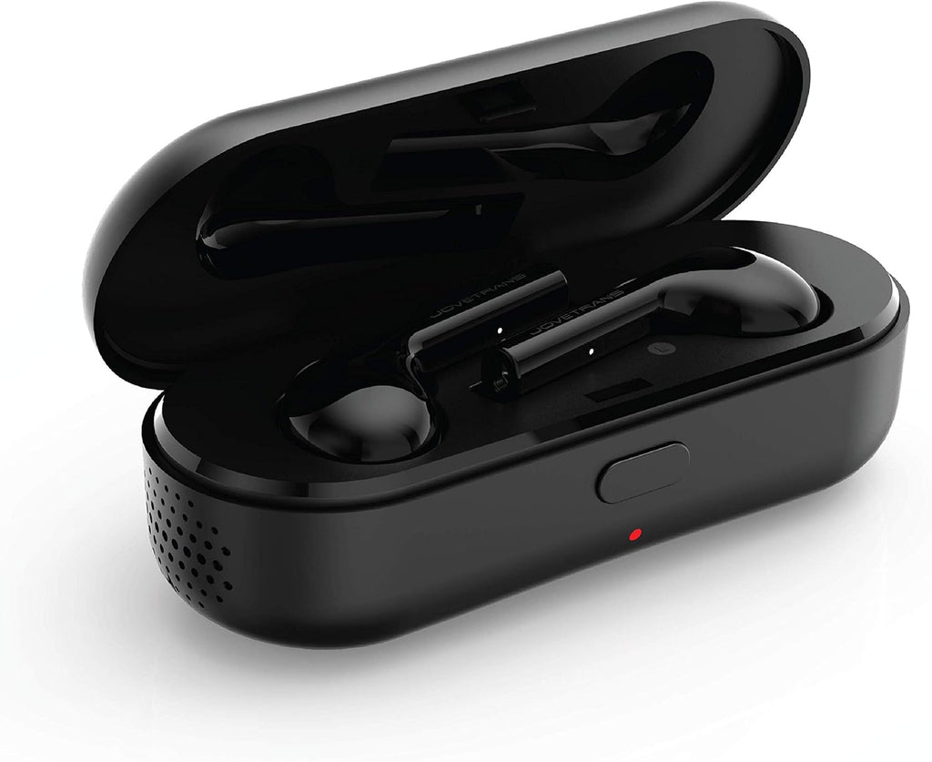 JoveTrans Mix Translator Earbuds, Portable Language Translator Device for On-The-Go Wireless Translation (White)