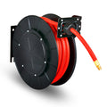 ReelWorks Air Hose Reel Retractable 3/8" Inch x 50' Foot Hybrid Polymer Hose Max 300PSI Polypropylene Drum Construction