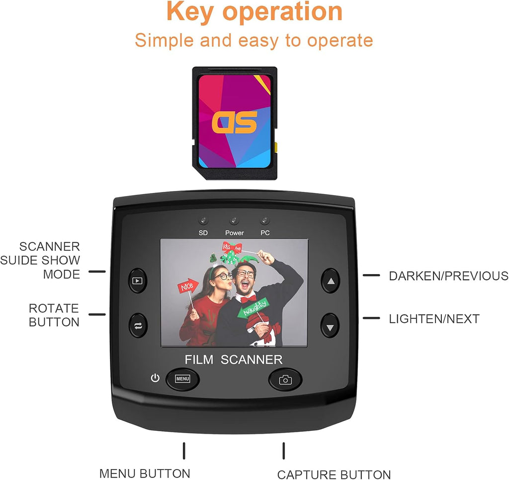 135 Film Negative Scanner High Resolution Slide Viewer with SD Card L900