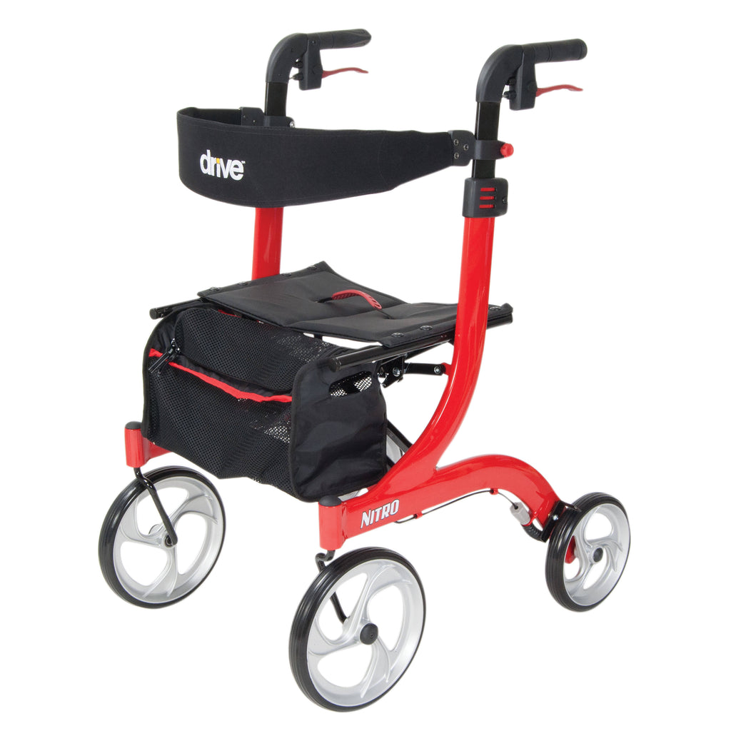 Nitro Euro Style Rollator Walker Red J179