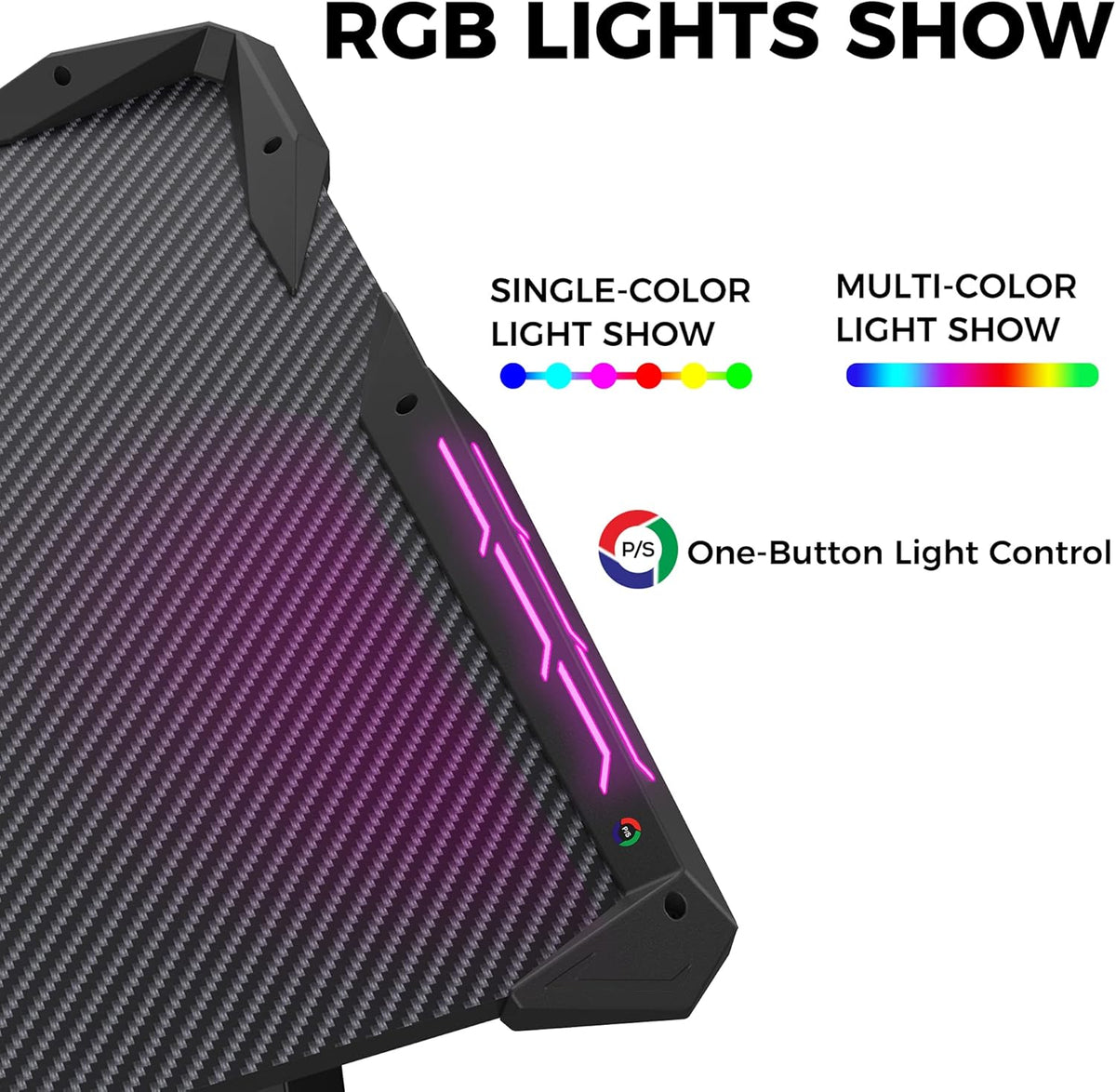 Gaming Desk 60 inch with RGB LED Lights and Mouse Pad M327