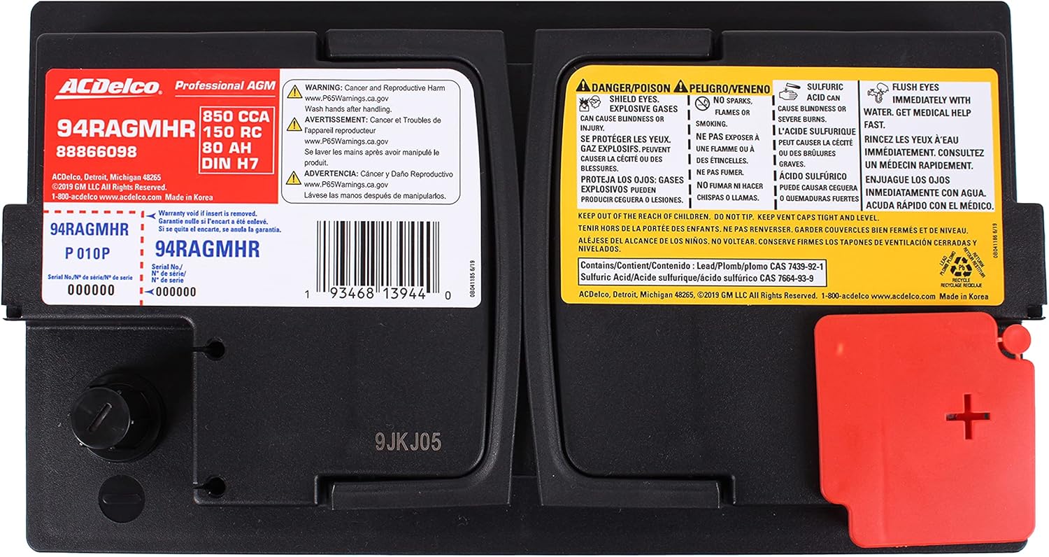 AGM Group 94R Battery with High Reserve D464