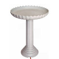 Farm Innovators Scalloped Birdbath and Pedestal Combo
