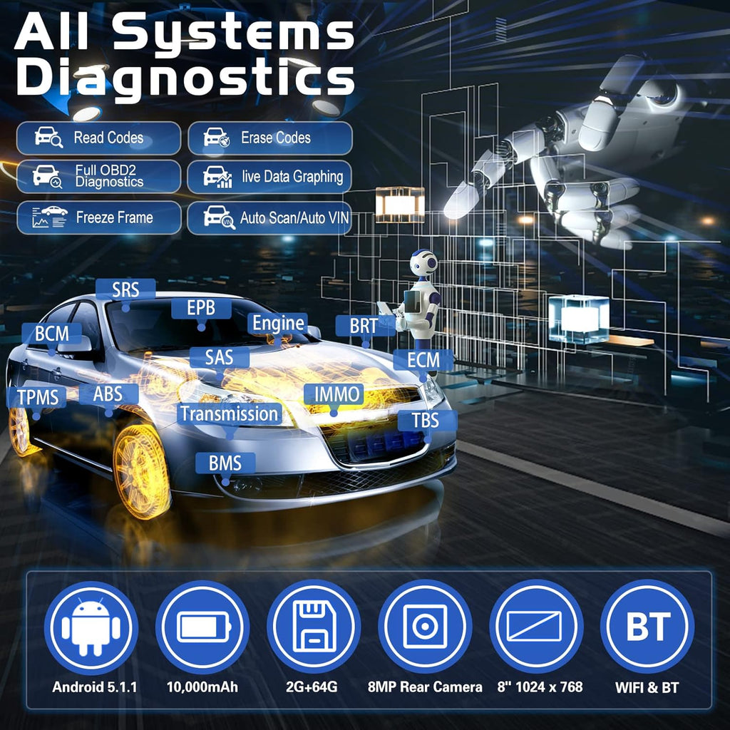 Wireless Diagnostic Scan Tool, Bi-Directional Control, ECU Coding, Full Systems Diagnostics C431802