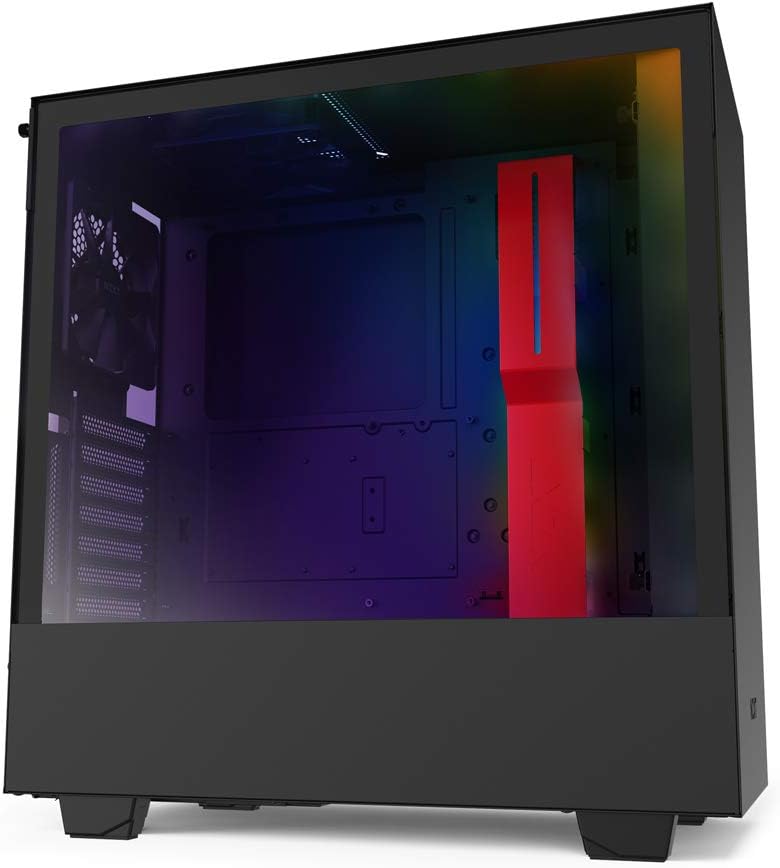 Compact ATX Mid-Tower PC Gaming Case with Tempered Glass Side Panel K342
