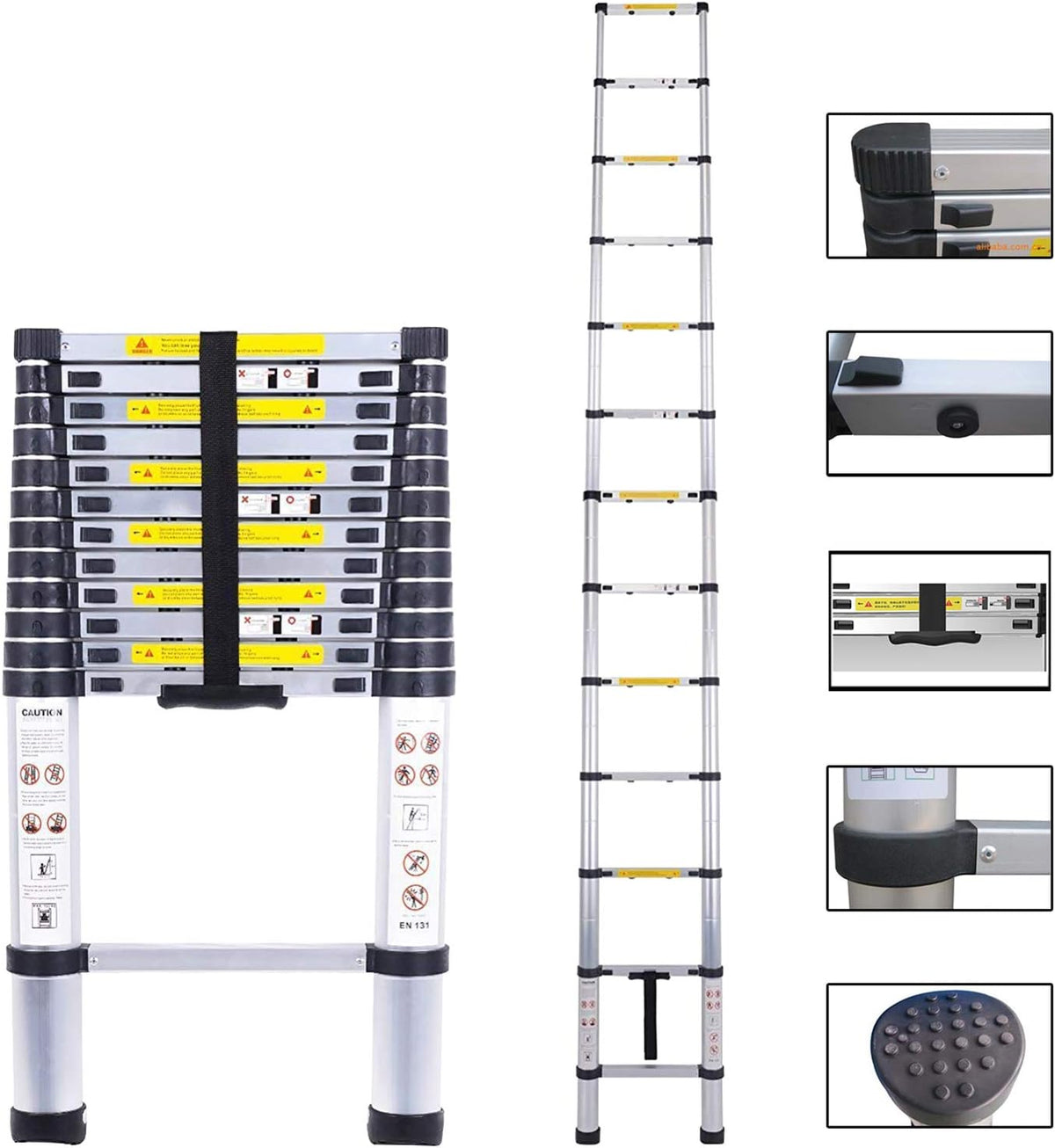Telescoping Ladder 10.5FT Aluminum Multi Extension Portable Lightweight Folding V1033