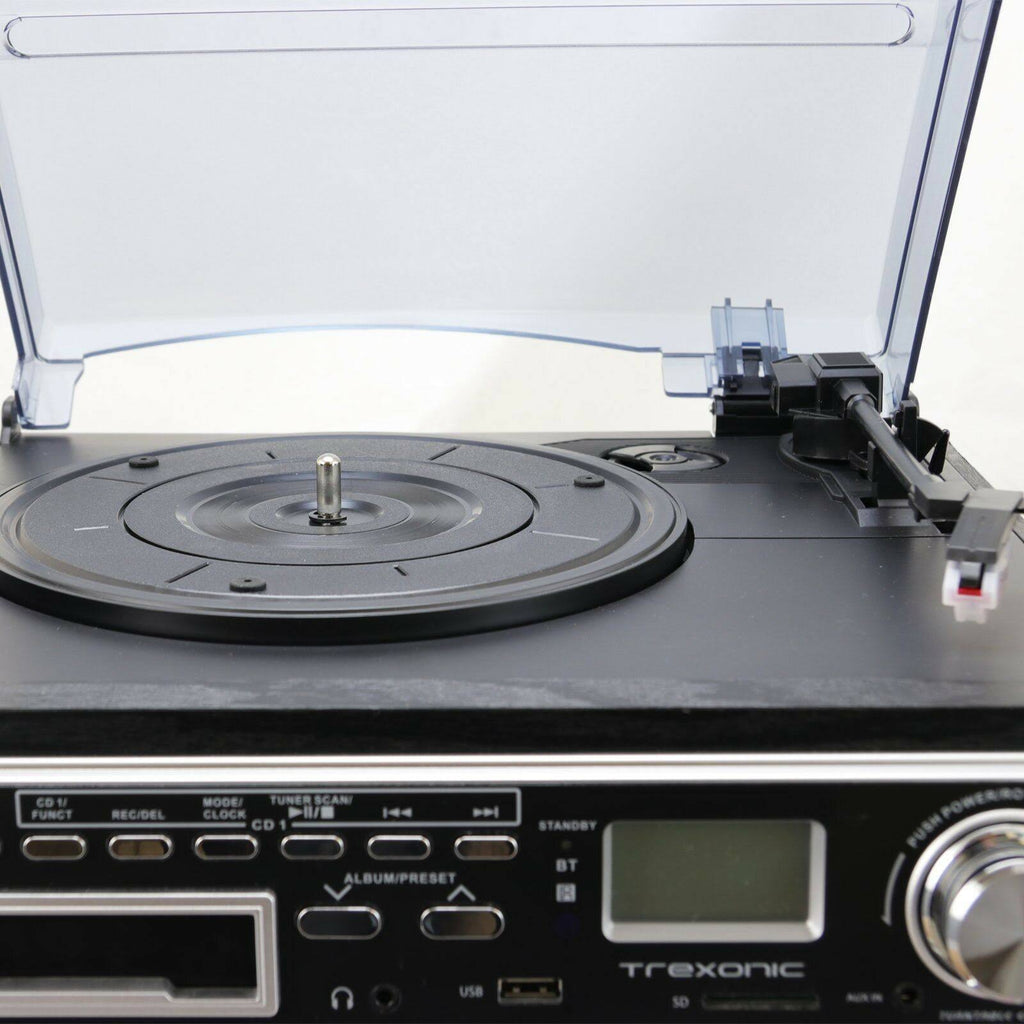 3-Speed Turntable with CD Player, Cassette Player, FM Radio and Speakers E710