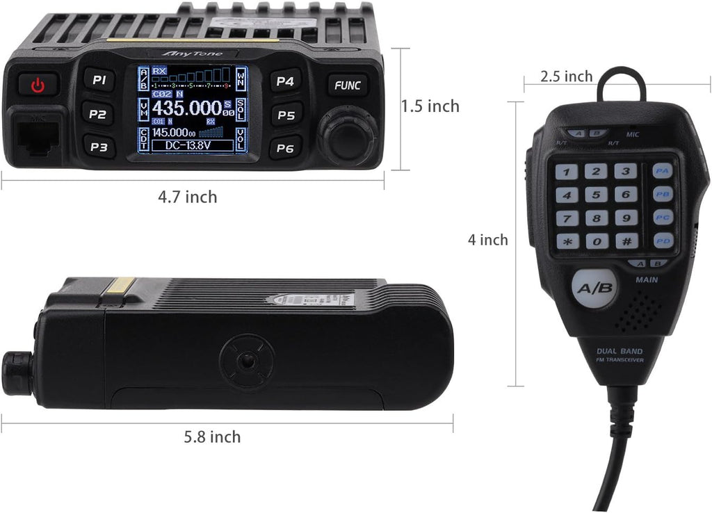 Dual Band Mobile Radio VHF/UHF Two Way Transceiver B5878