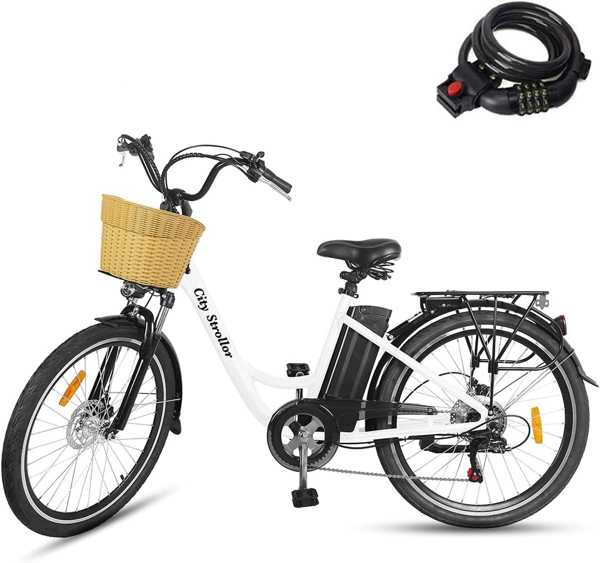 Electric Bike for Adult 350W 26" City Commuter Step Thru P77394