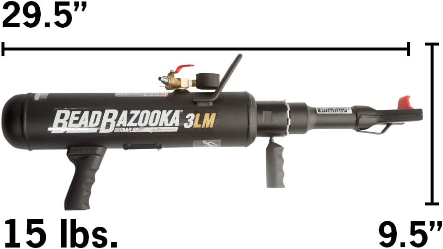 Bead Seater Blaster Tool with Lever Release, Tire Inflator for Passenger Vehicles and ATVs, 3 Liter Y303857