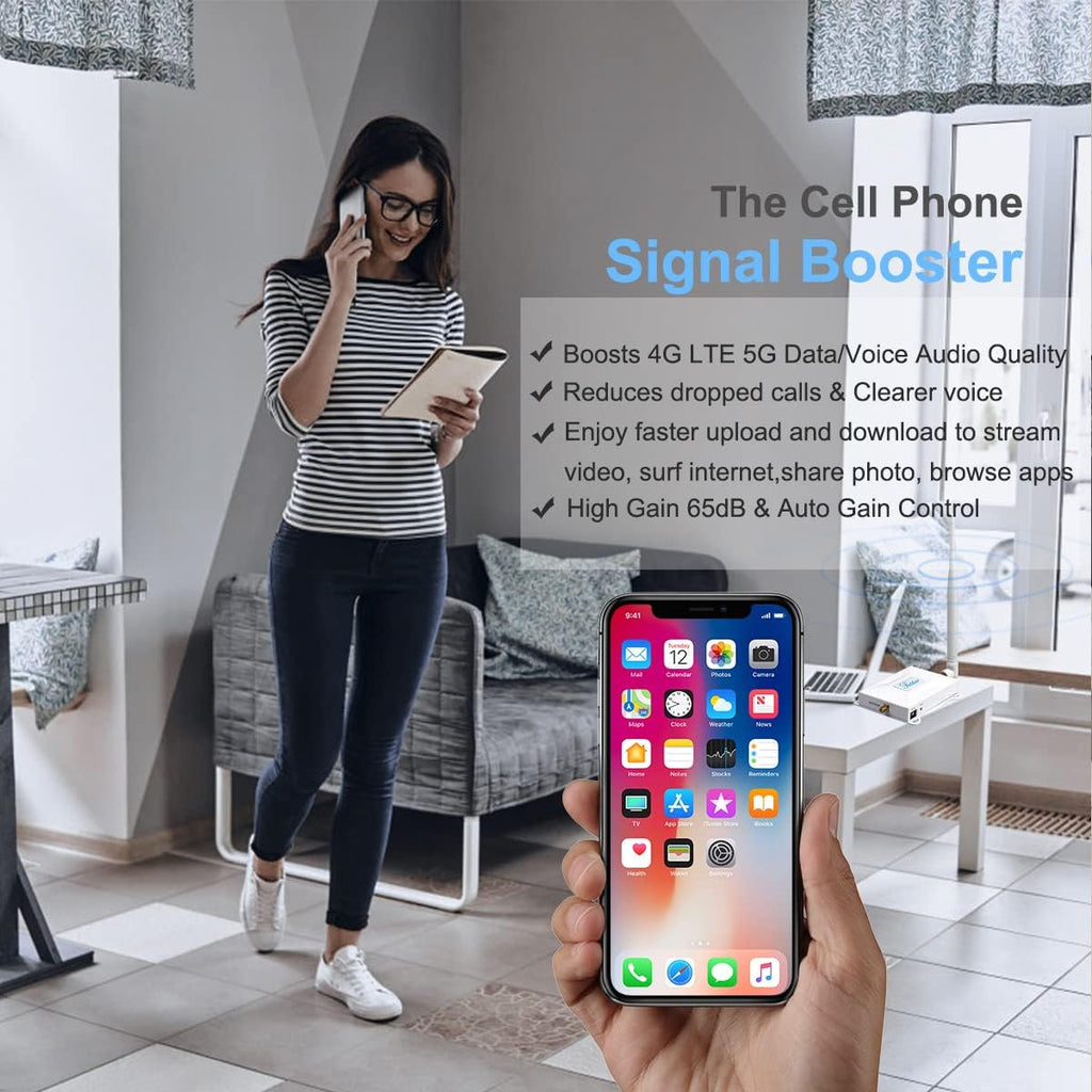 Cell Phone Signal Booster 4G LTE 5G for Home Data and Call U494660
