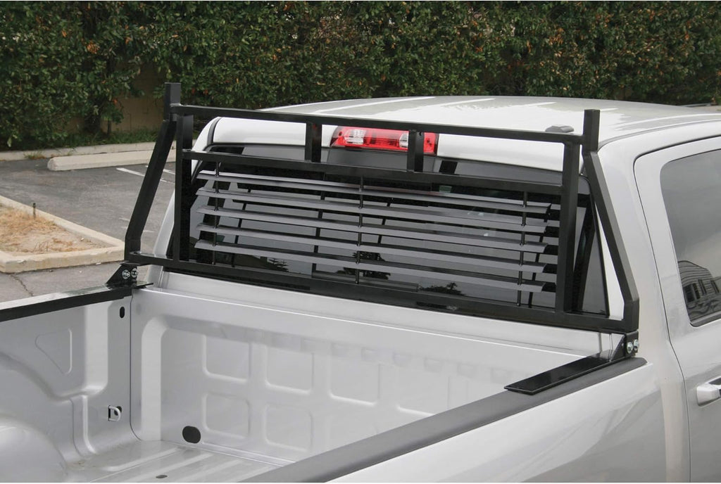 Heavy-Duty Black Steel Truck Headache Rack Cab Protector Y358652
