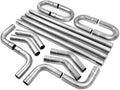 2'' Custom Exhaust Kit Universal Mild Steel 16PCS Tubing Mandrel Bend Pipe Straight & U-Bend