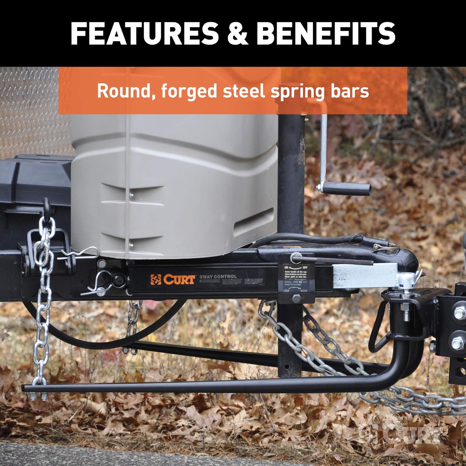 Round Bar Weight Distribution Hitch with Sway Control, 10K, 2-in Shank I3375