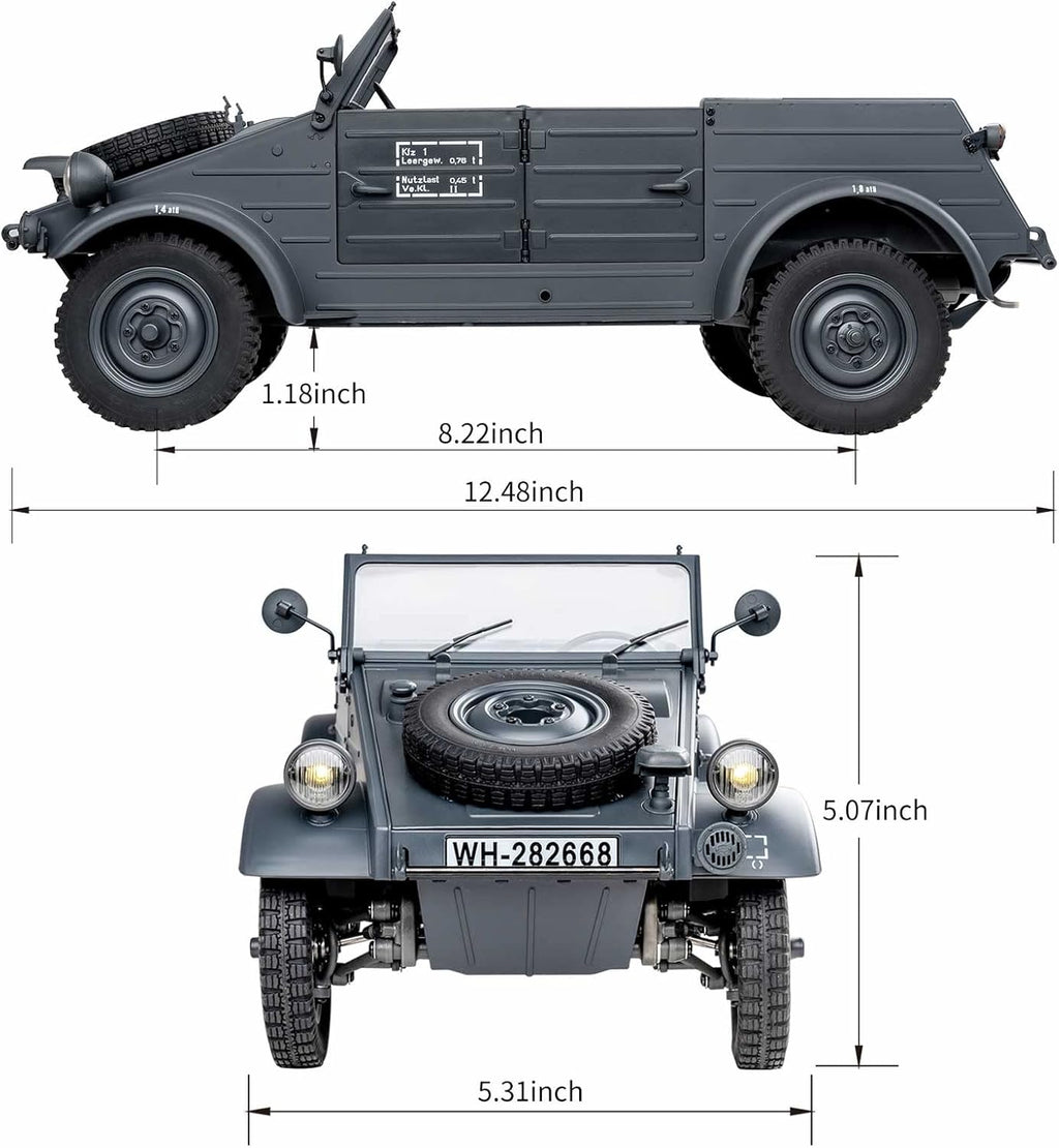 RC Crawler 1/12 Scale Model Car with LED Lights and 2.4Ghz Remote B3476